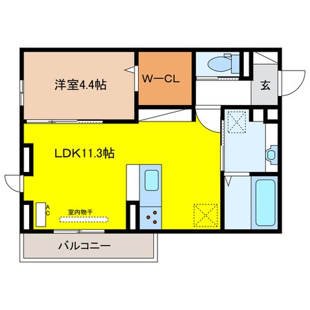 D-ROOM茜部中島の物件間取画像